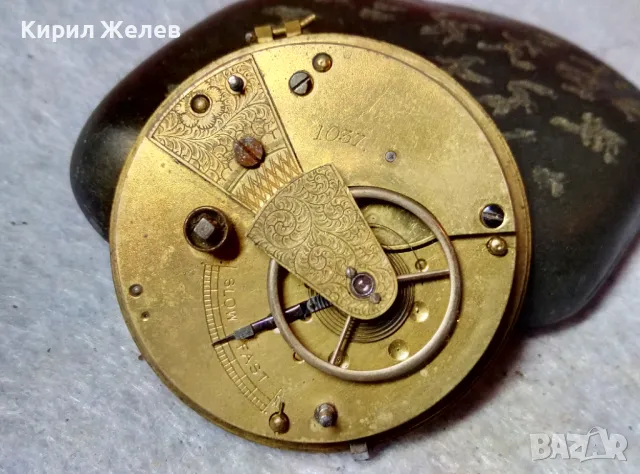 МЕХАНИЗЪМ от РЯДЪК МОДЕЛ СТАР ВИКТОРИАНСКИ ДЖОБЕН ЧАСОВНИК с ПОРЦЕЛАНОВ РИМСКИ ЦИФЕРБЛАТ 24465, снимка 10 - Антикварни и старинни предмети - 48623545