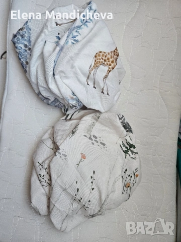 Чаршаф с ластик Чаршаф за легло Чаршаф за бебешка кошара повивалник с ластик памук и микрофибър, снимка 2 - Кошарки - 54213296