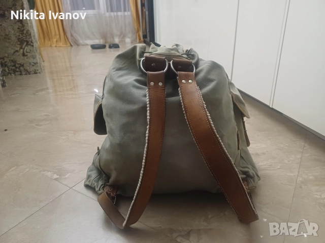 стара брезентова туристическа раница, снимка 3 - Раници - 52834513