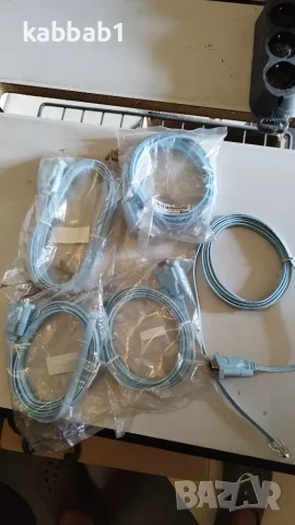 Кабел Cisco Console Cable, от RJ45 към DB9F, 1.8 м., син оригинален!, снимка 6 - Кабели и адаптери - 55935690