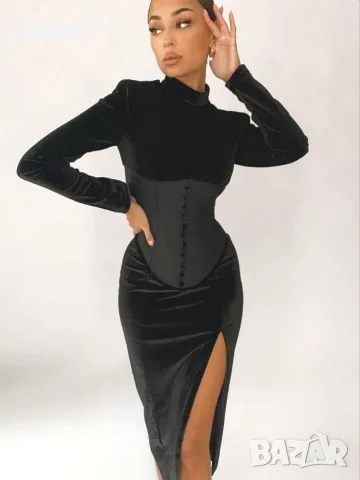 Елегантна черна рокля 