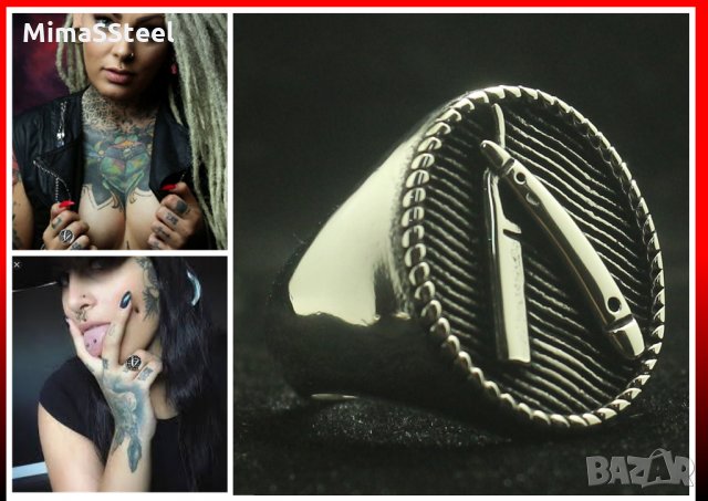 Мъжки стоманен пръстен Stainless Steel 316L, снимка 4 - Пръстени - 29386280