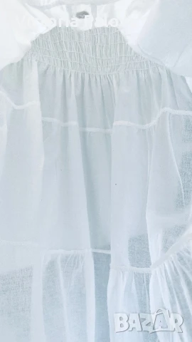 Въздушна бяла рокля тънък памук  Италия, снимка 13 - Рокли - 51063515