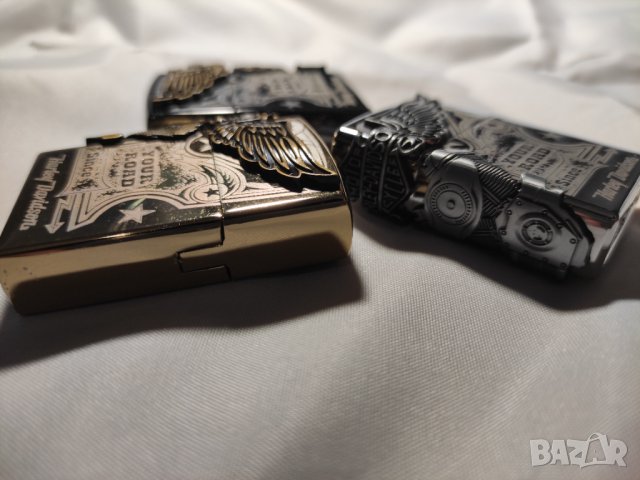 Метална запалка с емблемата на Harley Davidson, снимка 5 - Запалки - 34437771