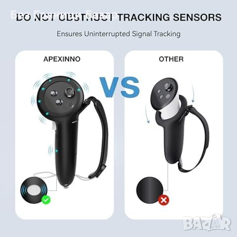 Нови VR Аксесоари Apexinno: Силиконови Калъфи за Meta Quest 3, снимка 3 - Друга електроника - 44150303