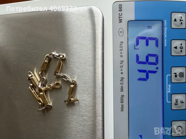 Златна гривна 14к 4.63гр 21см, снимка 3 - Гривни - 56487972