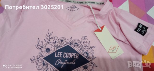 Нова Дамска  Тениска ЛИЙ КООПЕР  Оригинал в розово размер С, снимка 1 - Тениски - 42758149