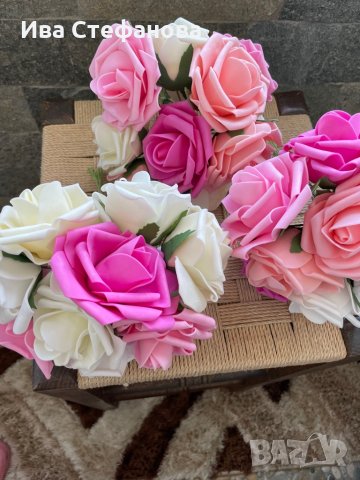 Букет от постоянни рози Свети Валентин за влюбените романтичен подарък, снимка 6 - Изкуствени цветя - 35657984