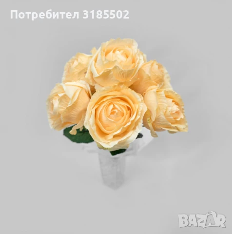 Елегантни изкуствени букети от рози – идеални за декорация и подарък, снимка 5 - Изкуствени цветя - 51227457