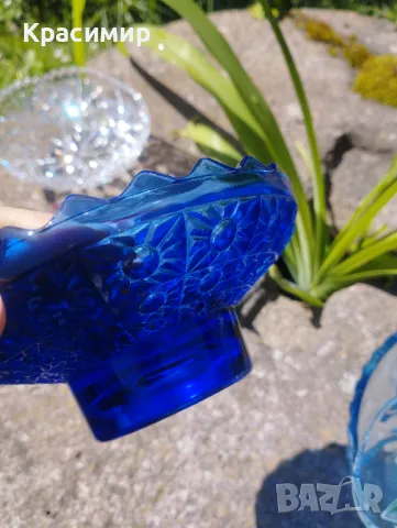 Синя бонбониерка Размери 15/ 6 см , снимка 5 - Антикварни и старинни предмети - 47725012
