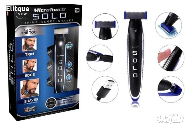 Електрическа самобръсначка MicroTouch Solo, снимка 6 - Тримери - 52806846