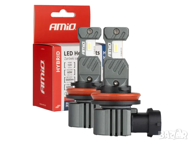LED крушки AMiO Hybrid H8 6000K 60W 12V CANBUS