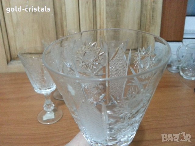 Кристални чаши, снимка 3 - Антикварни и старинни предмети - 35041743