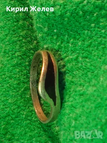 СТАР ЕЛЕГАНТЕН ЕМАЙЛИРАН СРЕБЪРЕН ПРЪСТЕН СРЕБРО ВИСОКА ПРОБА с ПАТИНА РЪЧНА ИЗРАБОТКА 45583, снимка 11 - Антикварни и старинни предмети - 46270058