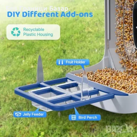 Нова Смарт хранилка за птици с камера 2K HD и соларно захранване за двор, снимка 7 - Други - 48157825