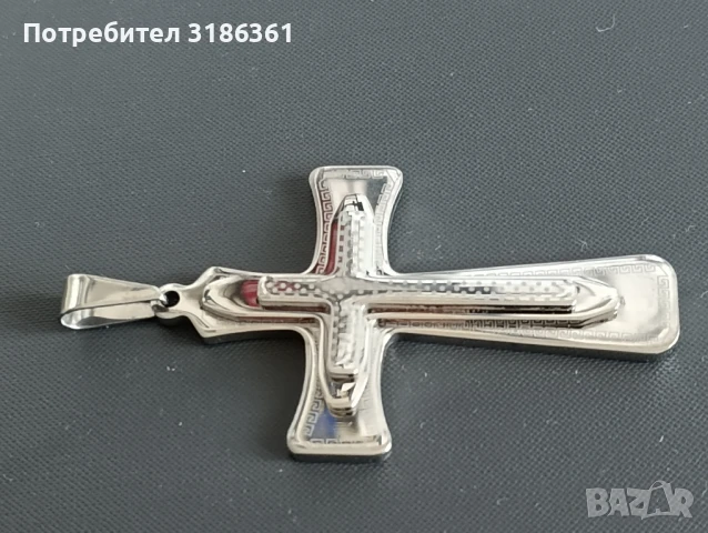 Голям кръст 9х5 см. мед.стомана