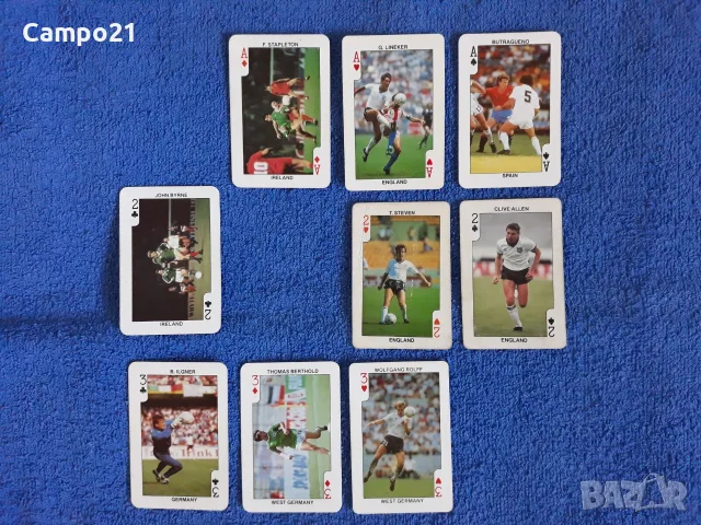52 от 56 Dandy Rock 'n Bubble Cards 1986 г. + 44 от 54 Dandy Bubble Gum Euro Football Cards 1988 г., снимка 13 - Колекции - 56041630