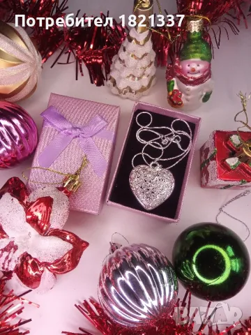 Сребърно колие Сърце , снимка 2 - Колиета, медальони, синджири - 48500383