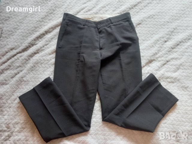 Мъжки официален черен панталон, снимка 1 - Панталони - 40700009