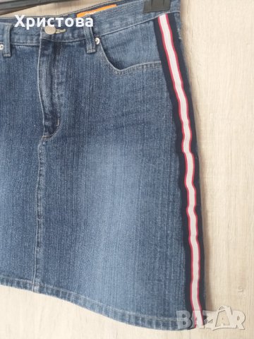 Дънкова пола с кантове - 12,00лв., снимка 6 - Поли - 30468116