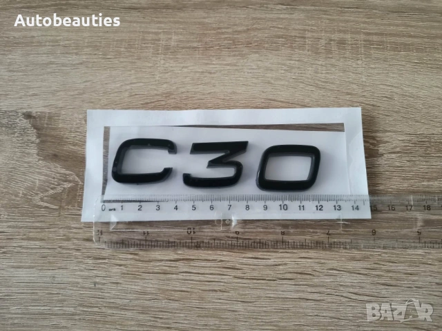 черна емблемa Volvo C30, снимка 2 - Аксесоари и консумативи - 53899924