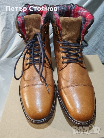 Удобни мъжки боти от естествена кожа Paul Vesterbro №44, снимка 6 - Мъжки боти - 52522891
