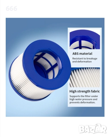 8-Бр  Филтърен патрон за басейн, външен диаметър 10 см, вътрешен диаметър 5 см, снимка 4 - Басейни и аксесоари - 52875828
