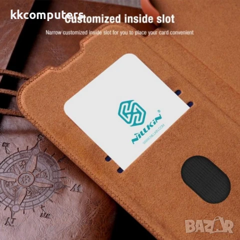 Samsung Galaxy S25 5G Nillkin QIN Кожен Калъф и Протектор, снимка 10 - Калъфи, кейсове - 51417689