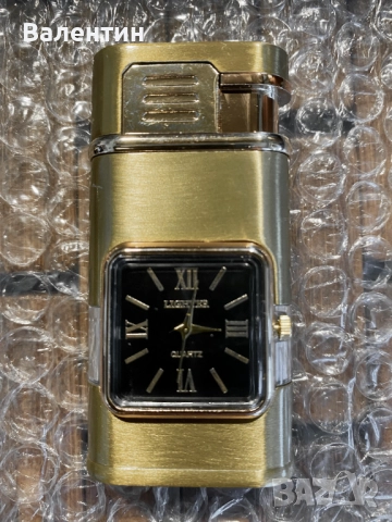 Газова ветроустойчива запалка с часовник. 4 цвята. Подарък. Сувенир., снимка 9 - Запалки - 52846876