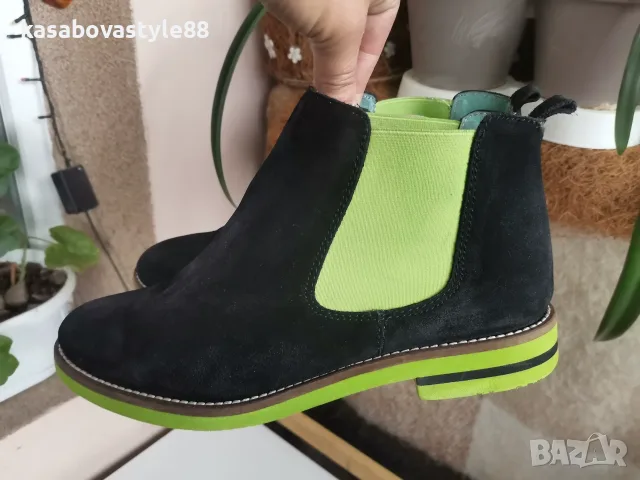 Дамски боти Естествен велур 39н., снимка 9 - Дамски боти - 56529815
