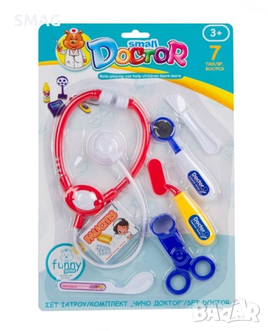 Комплект детски медицински инструменти – 7 броя_1174234, снимка 2 - Образователни игри - 52095240