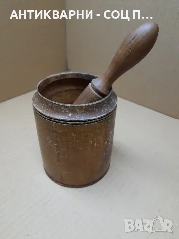 Старо Дървено Хаванче Хаван За Подправки И Други., снимка 3 - Антикварни и старинни предмети - 47984191