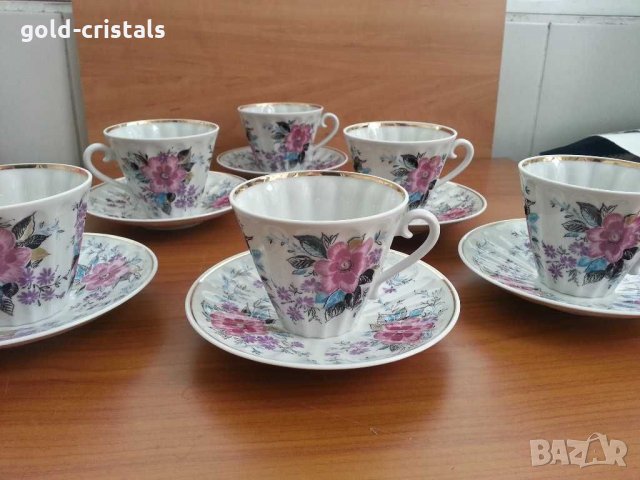 Руски порцеланов сервиз за чай ЛФЗ, снимка 8 - Антикварни и старинни предмети - 30592543