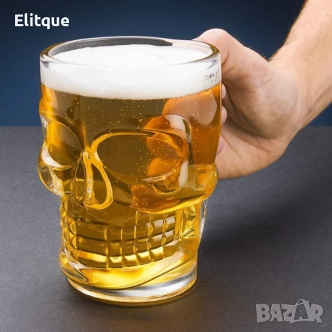 Уникална стъклена халба - 2бр. ПРОМОЦИЯ, снимка 4 - Чаши - 52903084