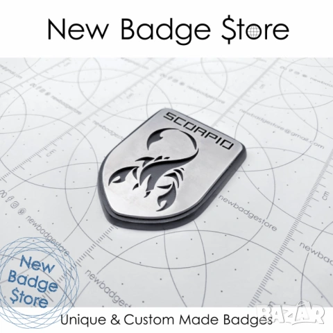 SCORPIO метална авто емблема със скорпион
