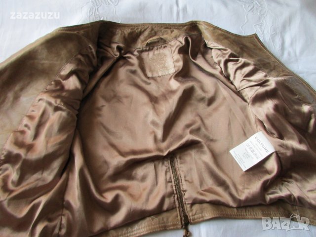 ЕСТЕСТВЕНА КОЖА на CULTURE-агнешка напа, цвят капучино, дамско кожено яке, снимка 5 - Якета - 30919241