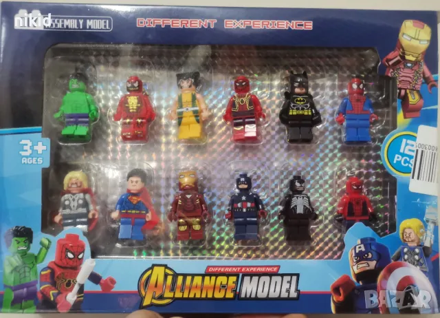 12 фигурки за Лего конструктор Marvel Avengers за игра и украса на торта пластмасови
