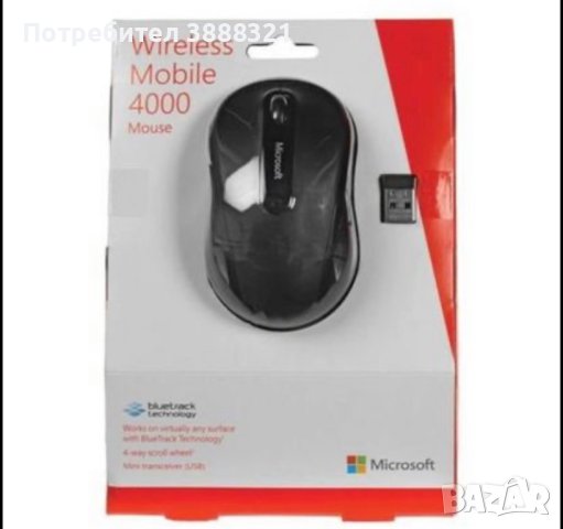 Безжична Мишка Microsoft Wireless Mobile 4000, снимка 2 - Клавиатури и мишки - 42867618