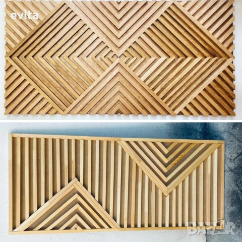 🌿 Ръчно изработено дървено пано за стена, артистичен интериорен акцент, снимка 14 - Декорация за дома - 35723236