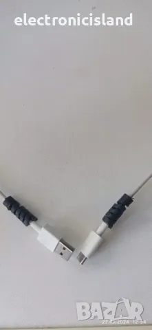 Гъвкав черен протектор, спирала предпазител за кабел, снимка 4 - Резервни части за телефони - 48353355