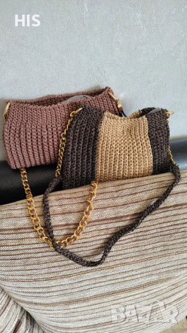 Дамски луксозни плетени чанти ръчно изработени , снимка 11 - Чанти - 34820731