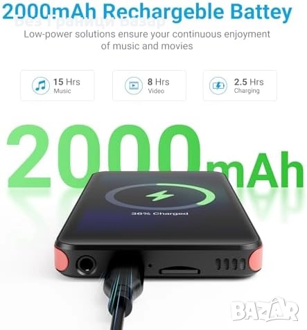 Нов MP3 MP4 Музикален плейър с тъчскрийн, Spotify, Bluetooth и WiFi 96GB, снимка 7 - MP3 и MP4 плеъри - 51941898