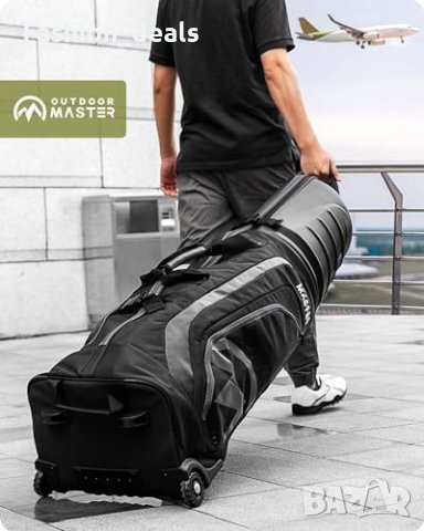 Нова Голф Чанта за Пътуване с Твърда Горна Част и Колела, снимка 3 - Чанти - 42775518