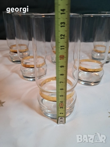 немски чаши със златен кант 28/5, снимка 5 - Чаши - 51971373