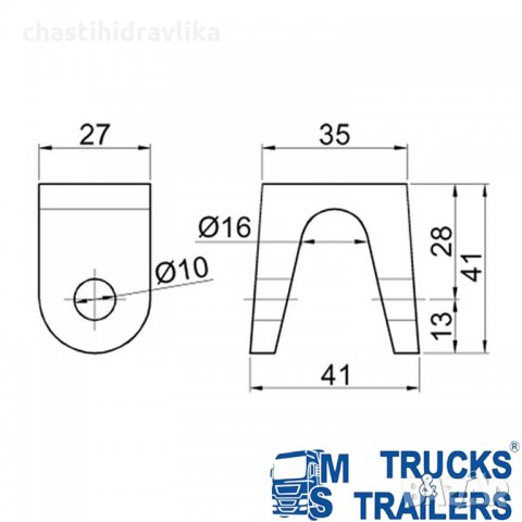 Държач за задна панта, снимка 2 - Части - 33967989