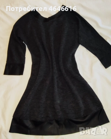 Рокля с кожени елементи, снимка 2 - Рокли - 52657132