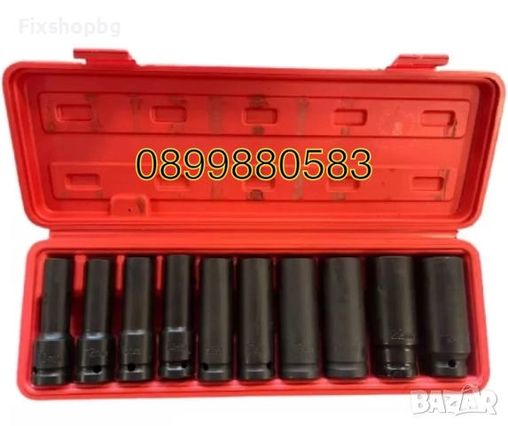 Комплект ударни вложки Kraft 10 броя, 1/2, 10-24мм, снимка 3 - Други инструменти - 51564001