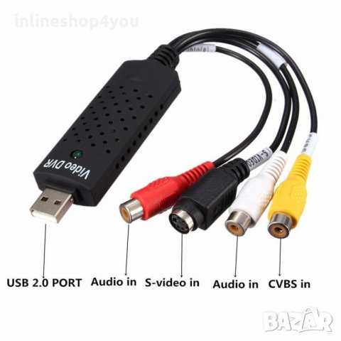 1 или 4 Kанален Видео Рекордер ( EasyCap ) DVR Устройство за Лапто, снимка 2 - Други - 34326075