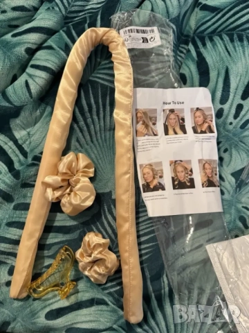  Голяма, стилна ролка за коса от коприна  , снимка 8 - Преси за коса - 51802245