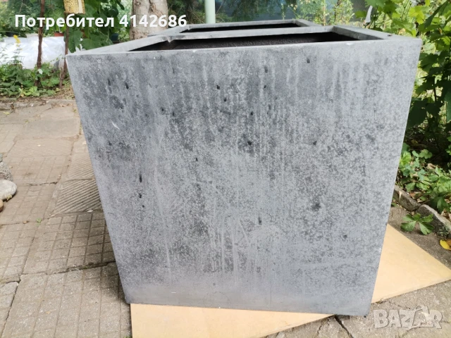 Дизайнерски саксии BLOCK сиви, снимка 5 - Саксии и кашпи - 50832074